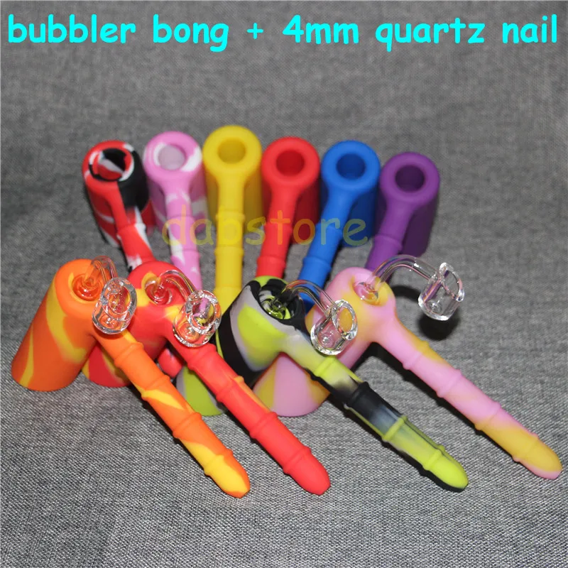 Kit de cire de silicone Set avec des feuilles carrées pads mat baril tambour Silicone Marteau Bubbler bong barboteur pipe à eau pipe à tabac bongs