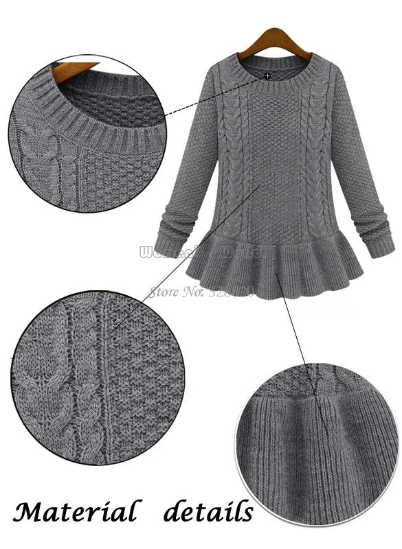 뜨거운 판매 2014 가을 겨울 여성 패션 빈티지 스커트 트위스트 스웨터 오우거 여성 풀 오버 스웨터 SV18 19168