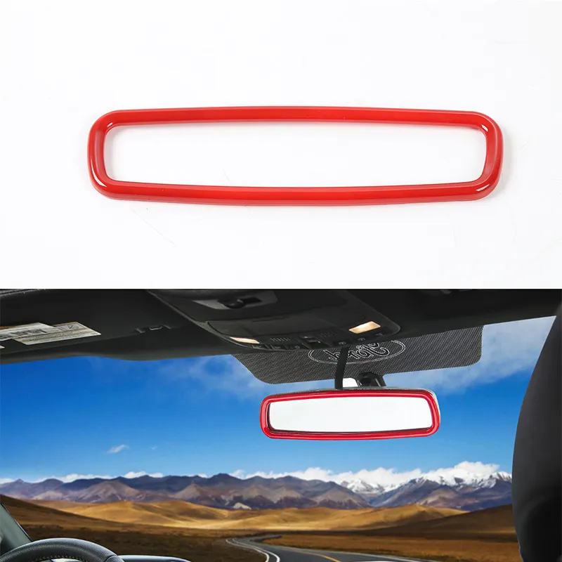 Inner Rear View Mirror Decoration Ring Trim Car Interior Accessories Fit ABS High Quality For Ford F150 2015-2016