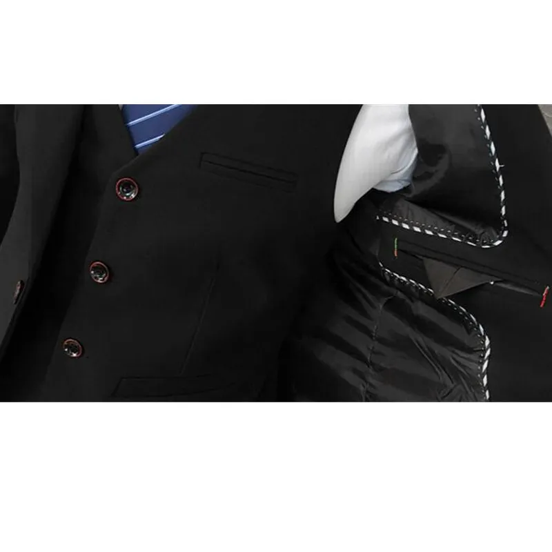 Black Suit Latest Coat Pant Designs Suit Men New Arrival Slim Fit Wedding Dress One Button Plus Size Men Suit 5XL-M Hot