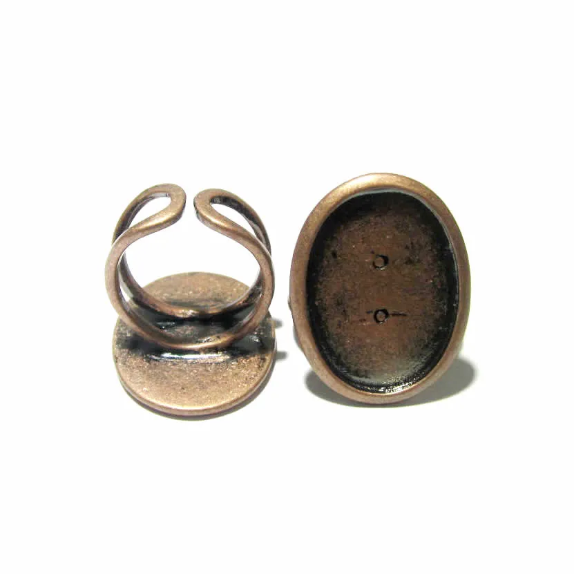 BeadSnice Ring Base Setting Perfect voor Cabochons Ring Base Blanks Verstelbare maat voor kostuum Sieraden ID 7351