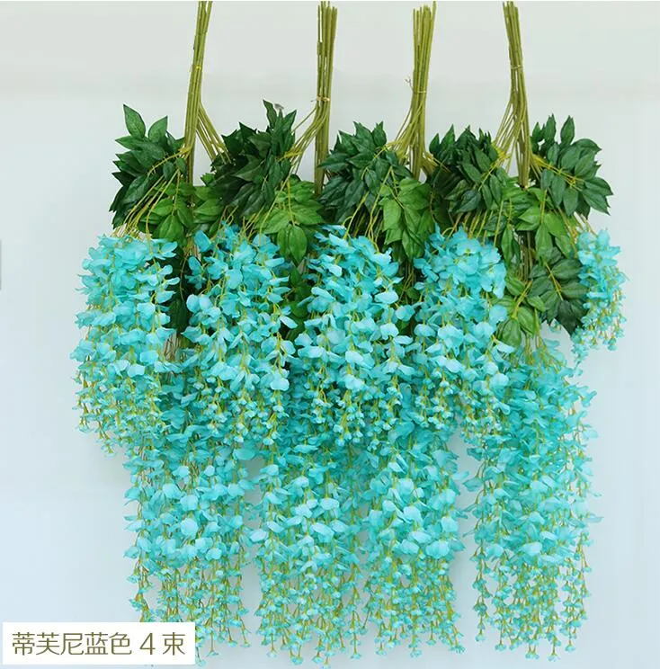 Artificial Ivy Flowers Silk Flower Wisteria Vine Flower Rattan For Wedding Centerpieces Decorations Bouquet Garland Home Ornament 6445479