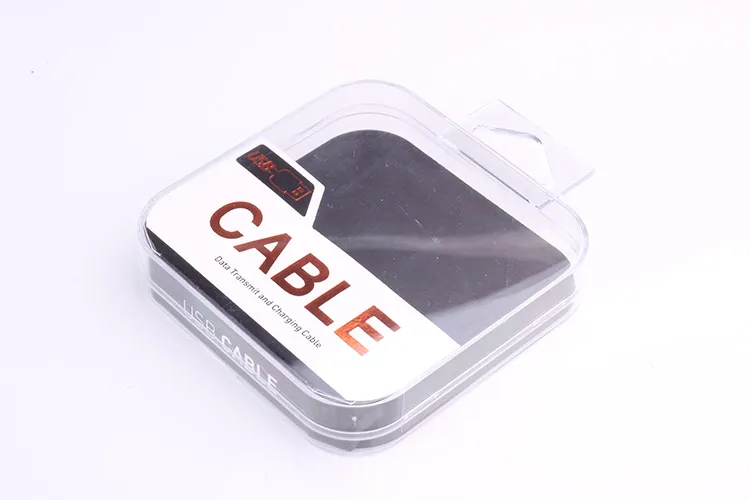 Cable Data Line High Class Empty Plastic Packaging Box For Portable Cable Universal Box For 1 Meter Cable