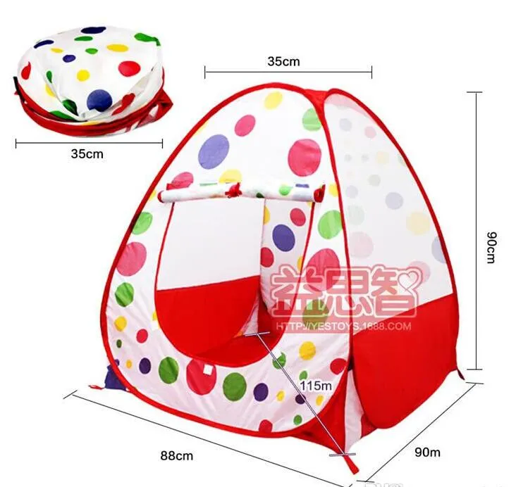 Children Kids Play Tents Outdoor Garden Folding Portable Toy Tent Indoor&Outdoor Pop Up Multicolor Independent House