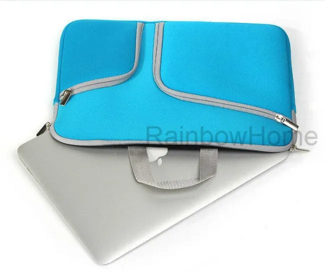 Slim Laptop Protective Case dragkedja påsar ärmspåse handväska för MacBook Air Pro Retina 12 13 15 tum förvaringsresor Hållbara