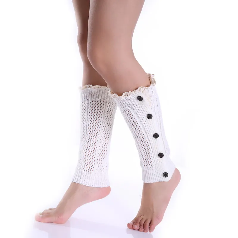 2015 Sexy Womens polainas aquecem meias aquecer espólio de malha polainas Boot Cuffs Meias Meias Boot Covers Leggings Apertado 24 par / lote # 3928