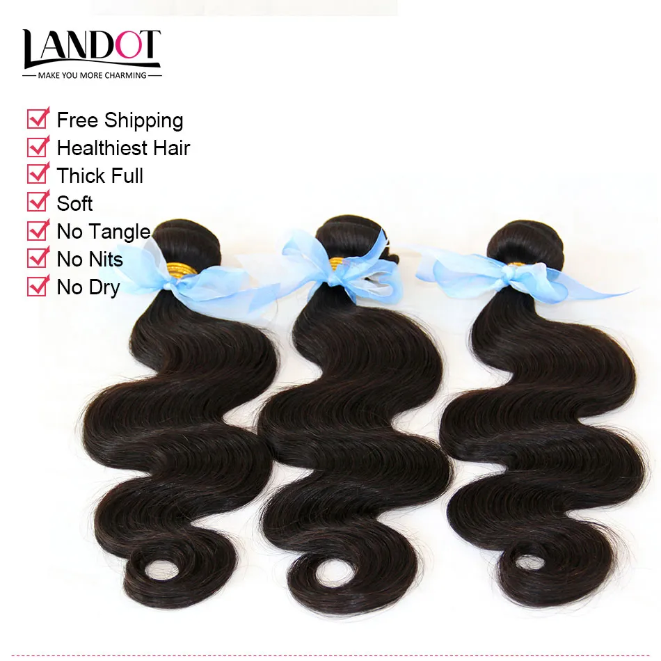 Peruano Onda Do Corpo Do Cabelo Virgem 100% Cabelo Humano Weave Ondulado 3 Bundles Não Transformados Malaio Indiano Cambojano Trama Do Cabelo Brasileiro Natural Preto