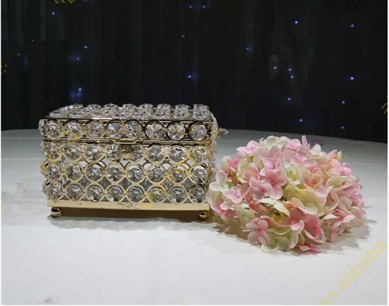 Crystal Beaded Jewelry Box for wedding decoration