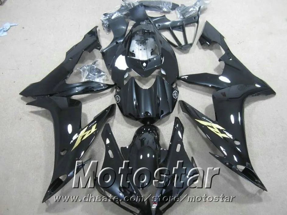 Injeção moldando novo kit de carenagem para YAMAHA YZF-R1 04-06 todas as carenagens de carroçaria preto conjunto yzf r1 2004 2005 2006 PQ95 +7 presentes