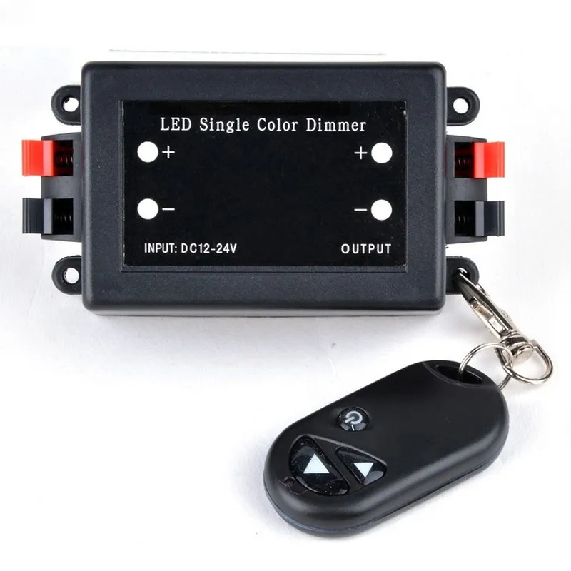 RF Dimmer Brightness Adjustable for 5050/3528 Single Color LED Strip Lights With Wireless Remote Controller