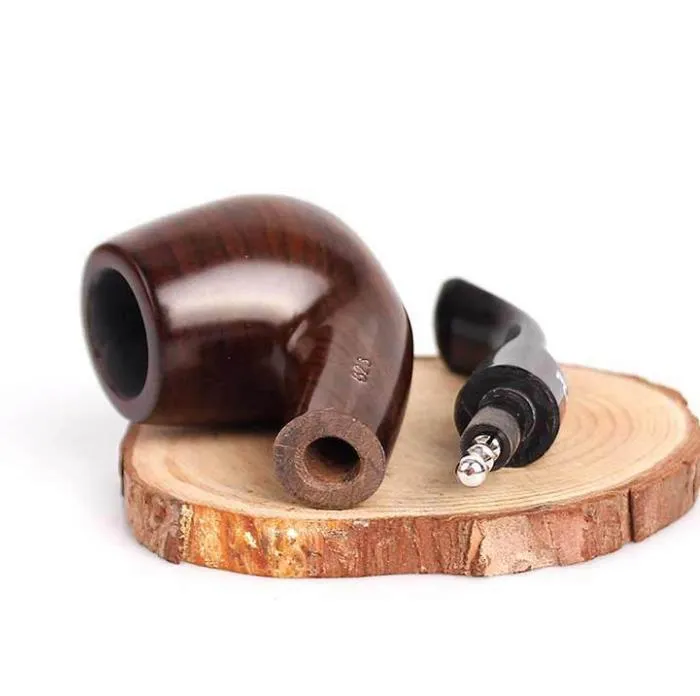 O novo filtro curvo de ébano mini tubo de madeira de ébano martelo palma balde masculino portátil