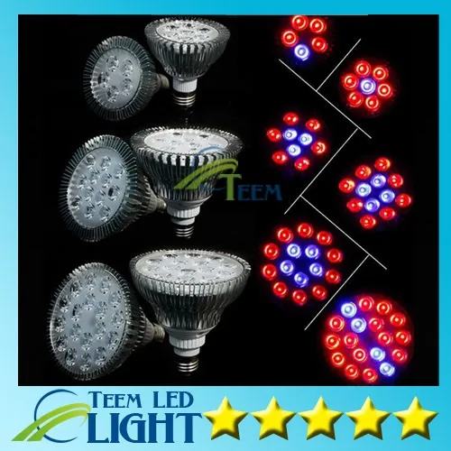 الطيف الكامل LED تنمو ضوء 15W 21W 27W 36W 45W 54W E27 تنمو مصباح PAR38 PAR30 لمبة زهرة النباتات نظام المصنع 20