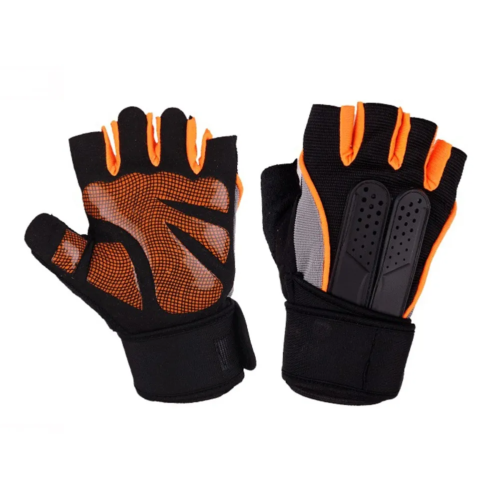 Guantes de entrenamiento, guantes negros para hombres y mujeres, guantes  transpirables de medio dedo, guantes de ejercicio de fitness, guantes