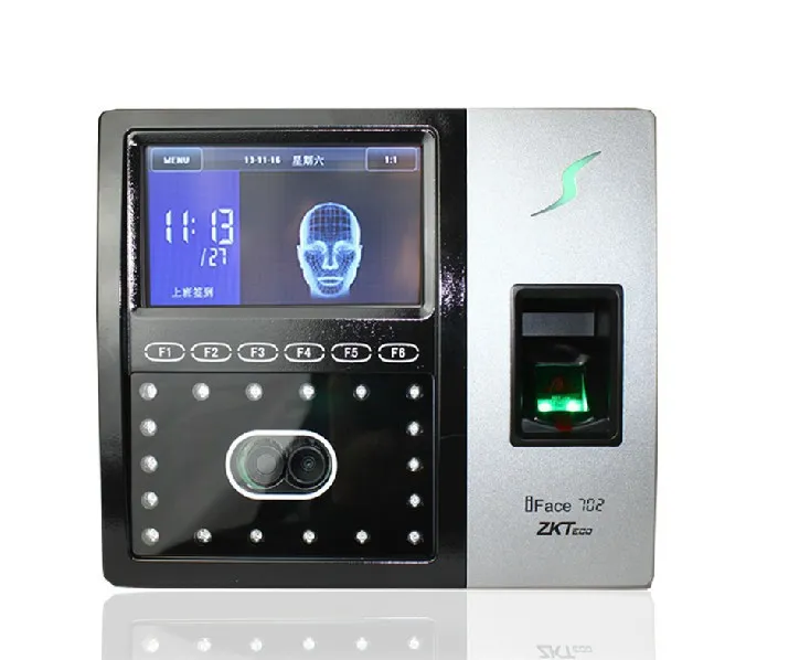 ZKTECO IFACE 702 Ansiktstid Närvaroåtkomstkontroll 500 Face Biometric Security CPU 630 MHz Gratis SDK + Software