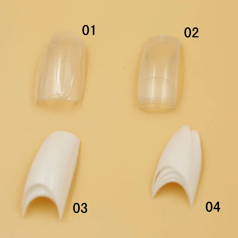 Faux Ongles Acrylique Faux Ongles Conseils 4 sacs (500 pcs/sac) Blanc V-type Nail Art Faux Conseils Effacer FullHalf Nail G2