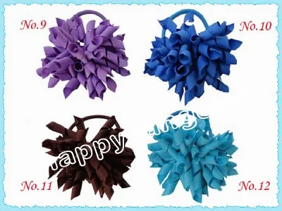 3.5" korker ponytail hair ties holders streamer corker bows clips Cheer Bows Curly Ribbon hair bobbles hair accessories PD006