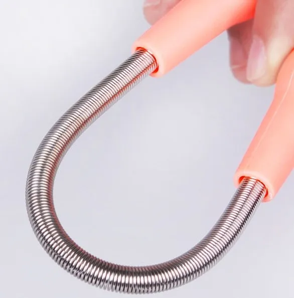 Ladies Stainless Steel Coil Spring And Plastic Handles Facial Hair