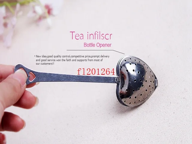 フェデックスDHL送料無料ハート形のTeatime Heart Team Infuserスプーン除草パーティーギフト、100ピース/ロット