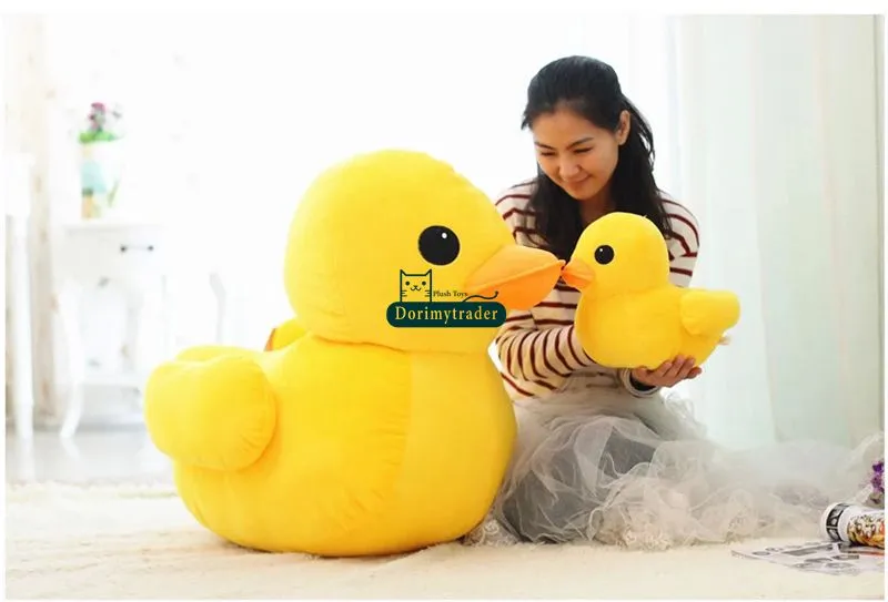 Dorimytrader Top Venda 39 '' / 100 cm Grande Recheado de Pelúcia Macia Brinquedo Pato De Borracha Dos Desenhos Animados, Belo Presente para Bebês, Frete Grátis DY60279