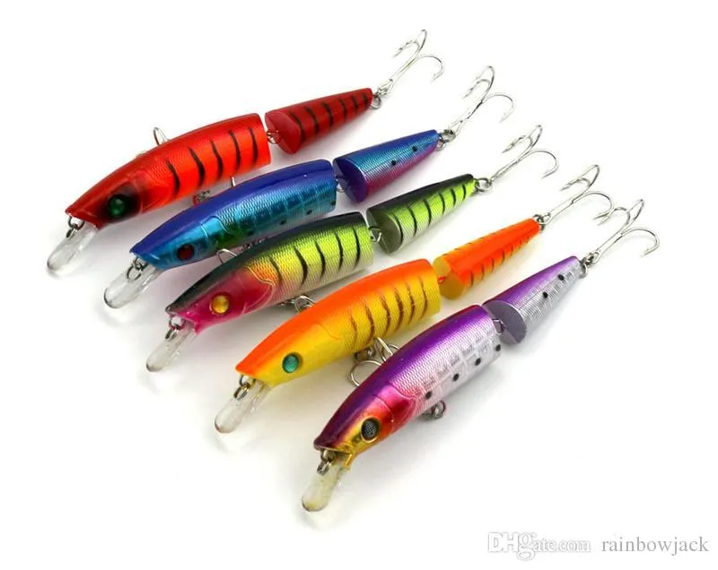 Jointed Saltwater Fishing Lure - 14cm Wobbler Crankbait with