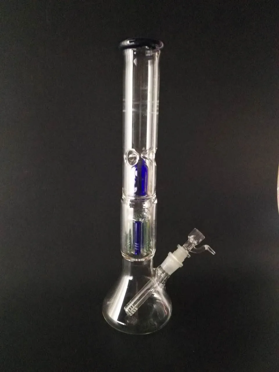 High: 37 cm Bongs Bongs Tanie na sprzedaż Szklany Bong z Preclanatory Palenie Rury White Jade Grube Szkło Bong