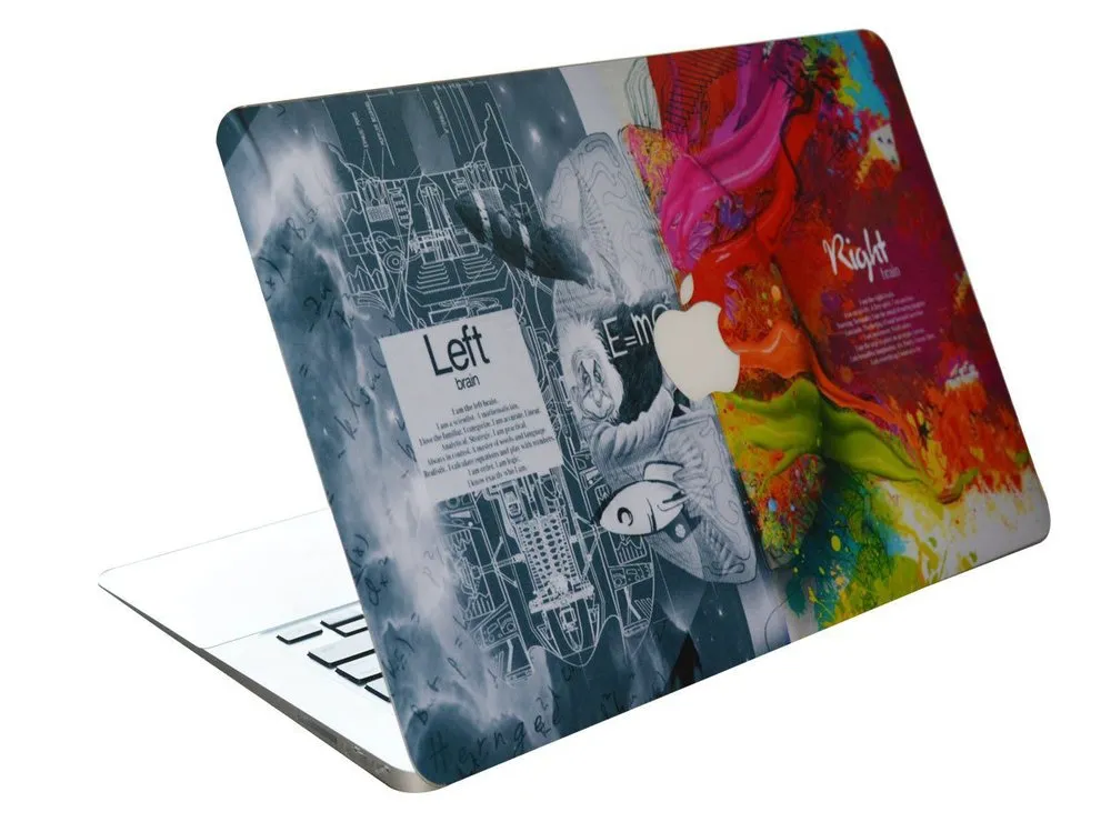 Einstein Brain Left Scientifique et Art Droite Brain Vinyl Sticker pour Apple Macbook Pro / Pro Rétine / Air 11 "12" 13 "15" Mac Skins
