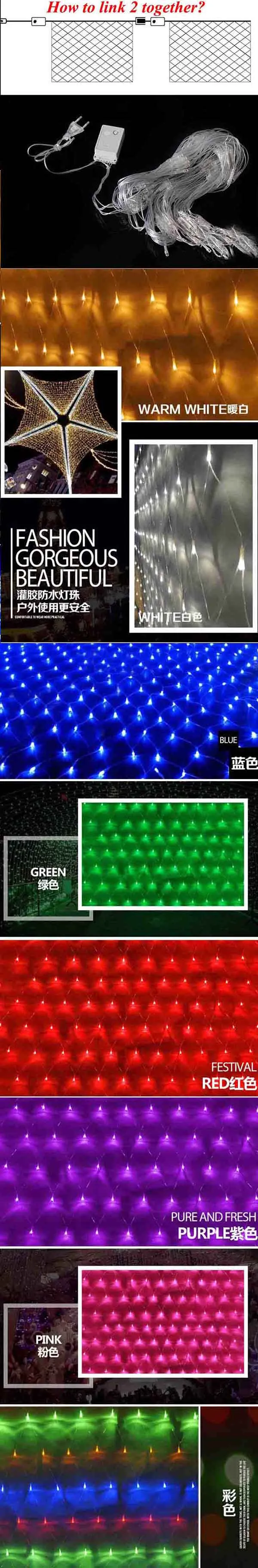 2x3m 210leds Led Net 라이트 커튼 조명 Xmas 페어리 플래시 조명 Led 문자열 결혼식 크리스마스 장식