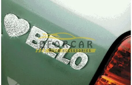 10 sztuk Crystal Letters Top Grade Samochód Auto 3D Emblem Naklejki Badge Chrome Naklejki Gorąca Sprzedaż Dobra Jakość
