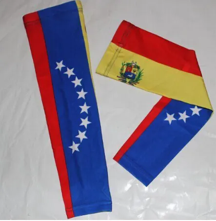 Maßgeschneiderte neue Venezuela-Flagge, Kompressions-Sport-Armmanschette, digitaler Camo-Baseball-Fußball