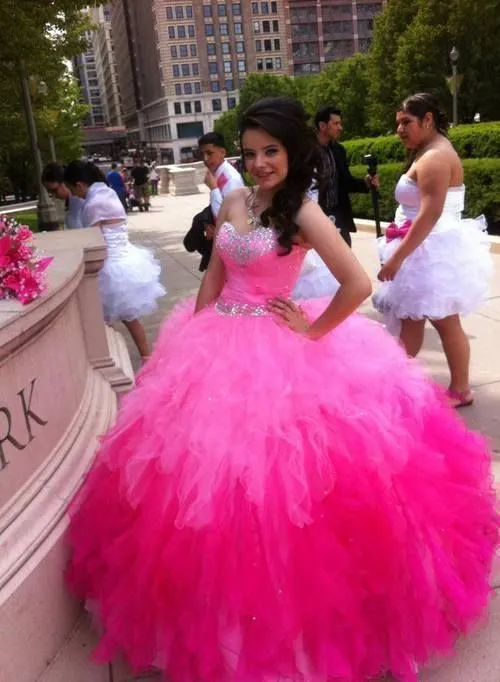 Robe de bal corail robes de Quinceanera chérie cristal doux 16 robe Vintage robes De Quincea￱era robes de soirée formelles longues robes de bal