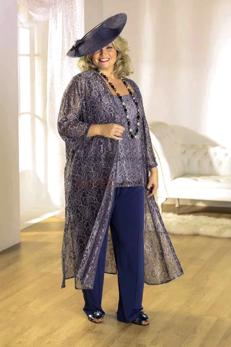 Laço mãe noiva calça ternos com casaco longo chiffon calças senhora mulheres noite praia festa de casamento noivo mãe trajes formal trajes