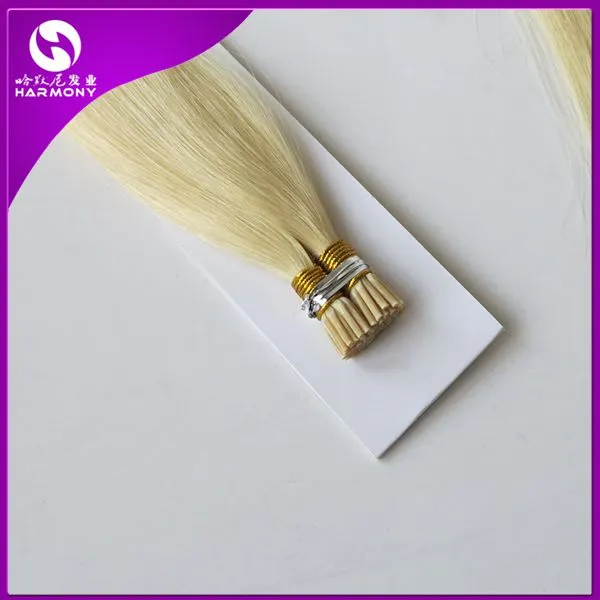 Extensions de cheveux indiens pré-collés I Tip, bâton droit, extensions de cheveux humains à la kératine, 50g 1g/brin, blond #60