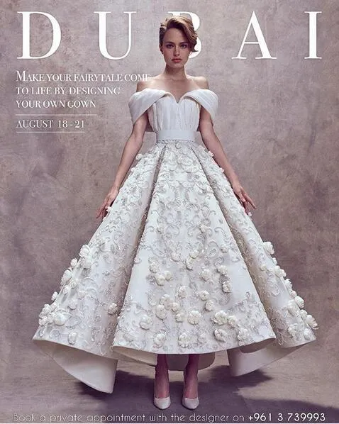 Ashi Studio Baljurk Avondjurken Custom Make Volledig 3D Floral Borduurwerk Off Schouder Dubai Arabische Enkellange Prom Dress