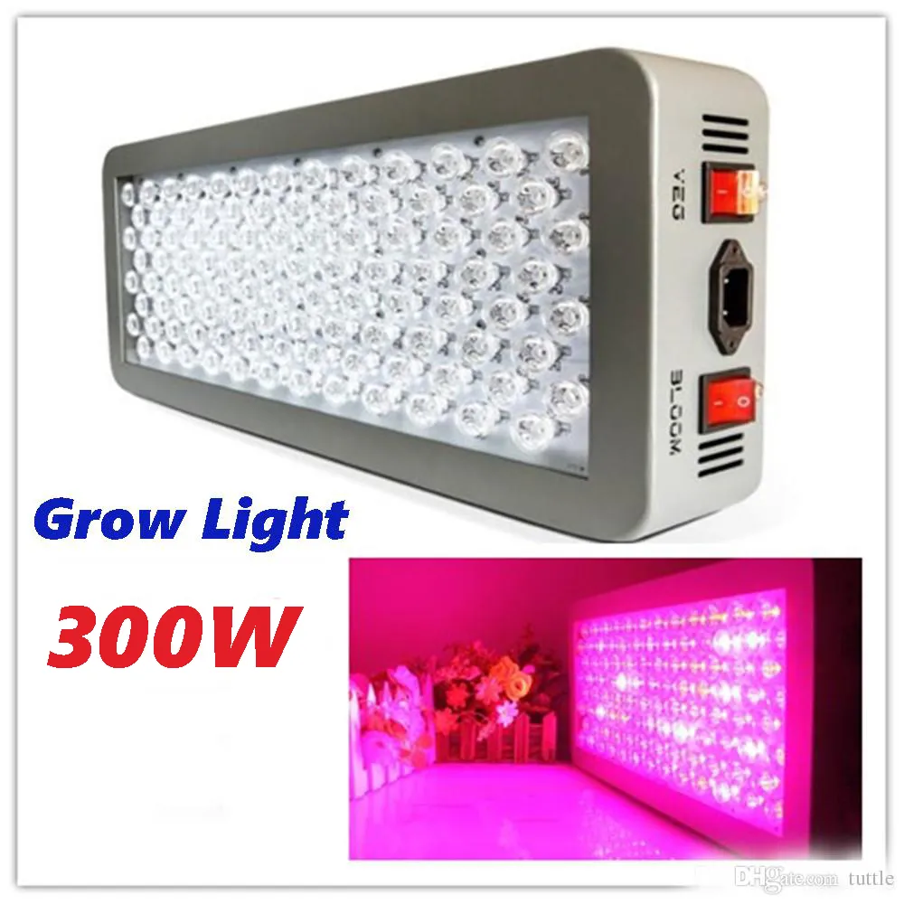 DHL Gratis verzending Advanced Platinum Serie P300 300W 12-Band LED Grow Light AC 85-285V Double LED's - Dual Veg Blower Full Spectrum LED-lamp