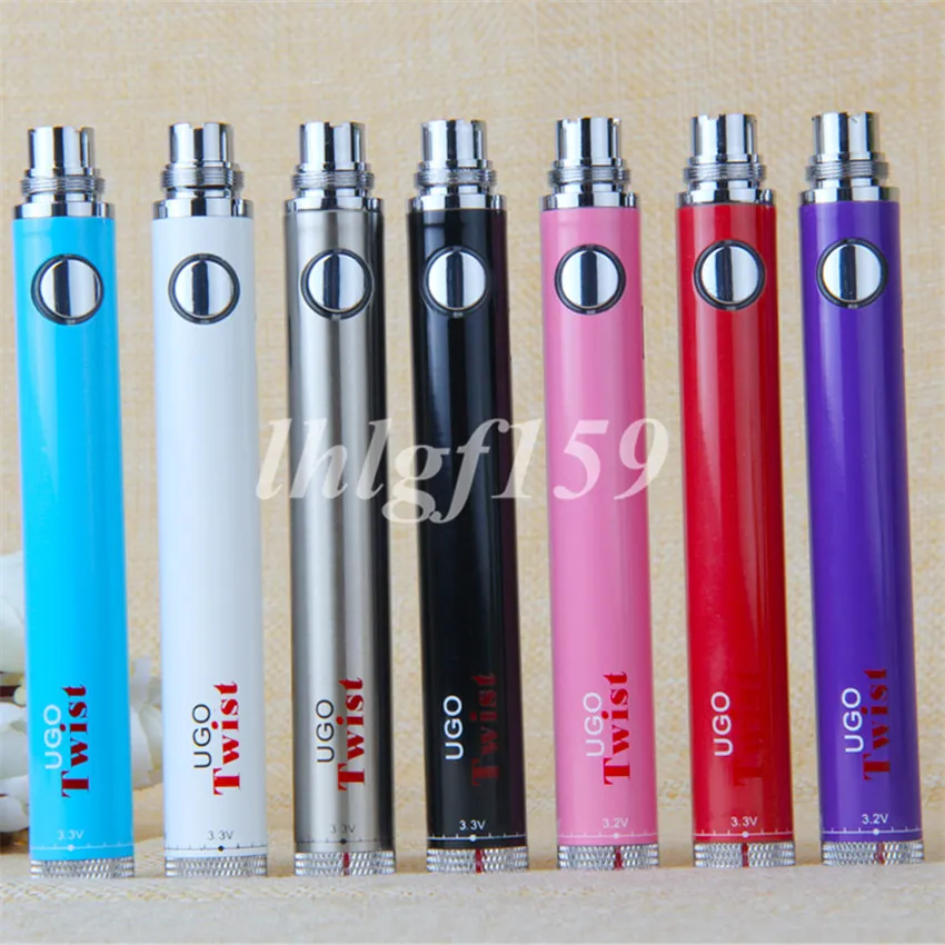 % 100 Orijinal En Kaliteli Evod Ego C Twist 510 Pil Mikro USB Geçiş Ücreti Buharlaştırıcı ECIGARETTE E CIG VV Piller