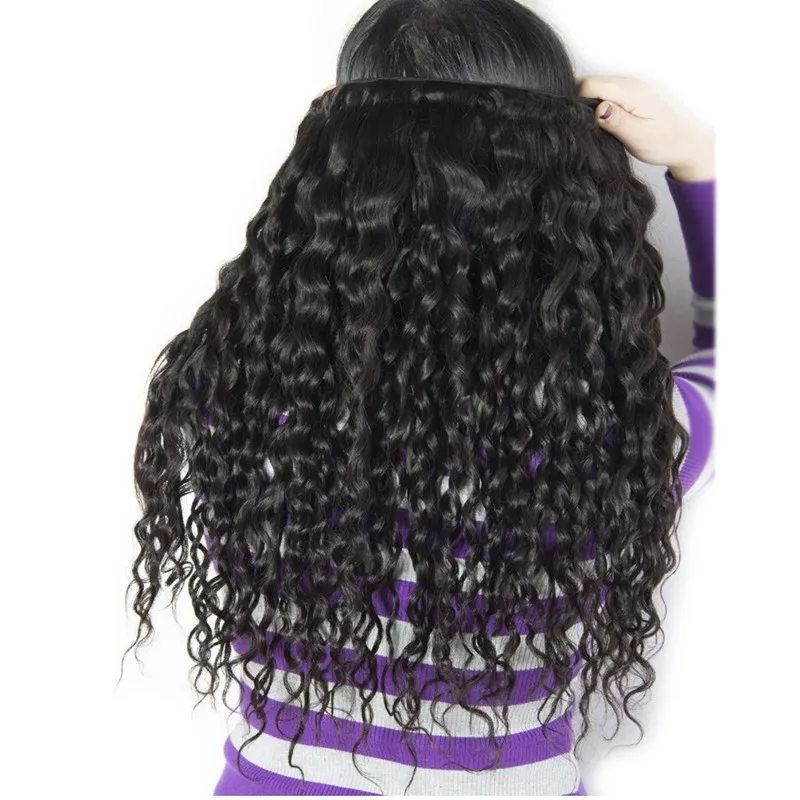 Peruvian Virgin Hair water wave hair weave 5 bundles Cheap Brazilian Indian Malaysian Mongolian Hair Bundle Natural Wave Water Wave Curly