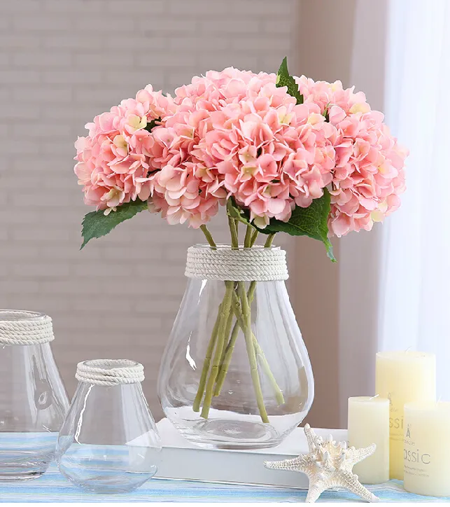 Artificial Hydrangea Flower Home Party Decorative Flowers good quality silk handmade flower SF018