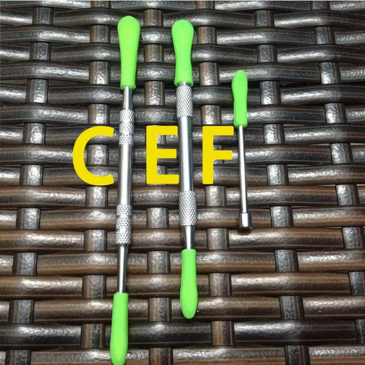 Wachs-Werkzeuge Großhandel aus Metall, Wachs-Tupfer-Werkzeug mit Silikon-Oberteil, Tupfer-Wachs-Werkzeuge, rauchende Nagel-Dab-Sticks