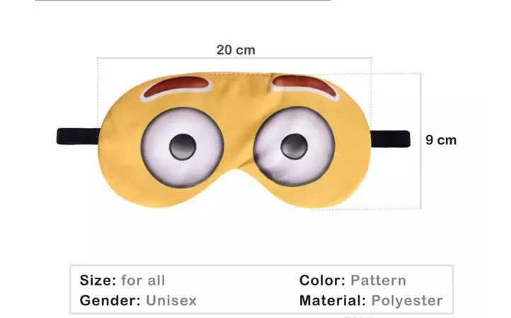 Impresión 3D de emoticono, pestañas largas, viaje, relajante, antifaz para dormir, cubierta para chica, parche para ojos, gafas para vendar los ojos, cuidado de la salud