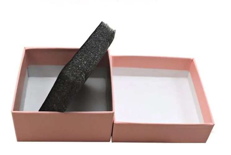 7,3 * 7,3 * 3,5 cm weiß rosa Box für Schmuck Halskette Anhänger Geschenkverpackung Boxen Ring Ohrring Carring Cases G1162