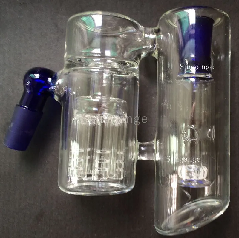 Inline Glass Water Percolator Ash Catcher Smoking Pipe Bong Accessorio 14.5MM-14.5MM / 18.8MM-18.8MM Spedizione gratuita assortita