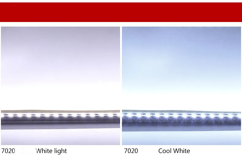 Жесткая светодиодная лента 7020 SMD Холодный теплый белый жесткий стержень 72 светодиода Светодиодная лампа с корпусом в стиле quotuquotand quotvquot с E5247694