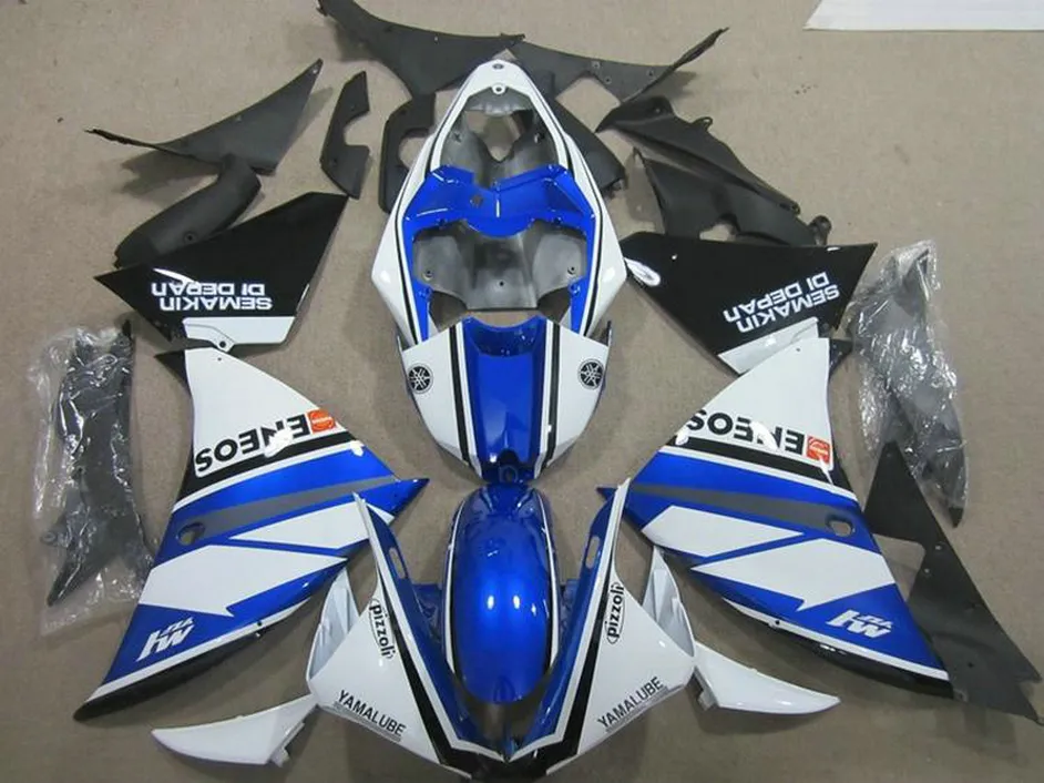 Livraison gratuite kit de carénage en plastique pour YAMAHA 2000 2001 YZF R1 bodykits YZF-R1 00 01 bleu blanc noir carénages set BR36 + 7 cadeaux