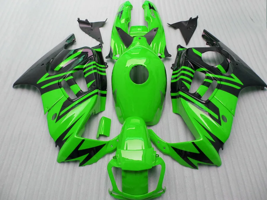 Volledige fit voor HONDA F3 FIERINGS CBR600 1997 1998 CBR 600 97 98 GROENE BLACK FACKING BODY KIT QY87