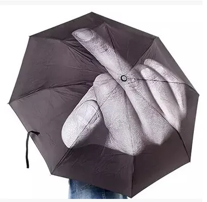 Креативные подарки, тренд зонтика на средний палец в Европе, Америке, очаровательные персонализированные зонтики для лица