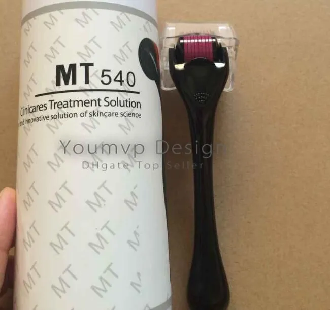 540 Micro Needles Derma Roller Skin Roller Dermatology Therapy Microneedle Dermaroller med cylindrisk behållare Förpackning DHL Gratis