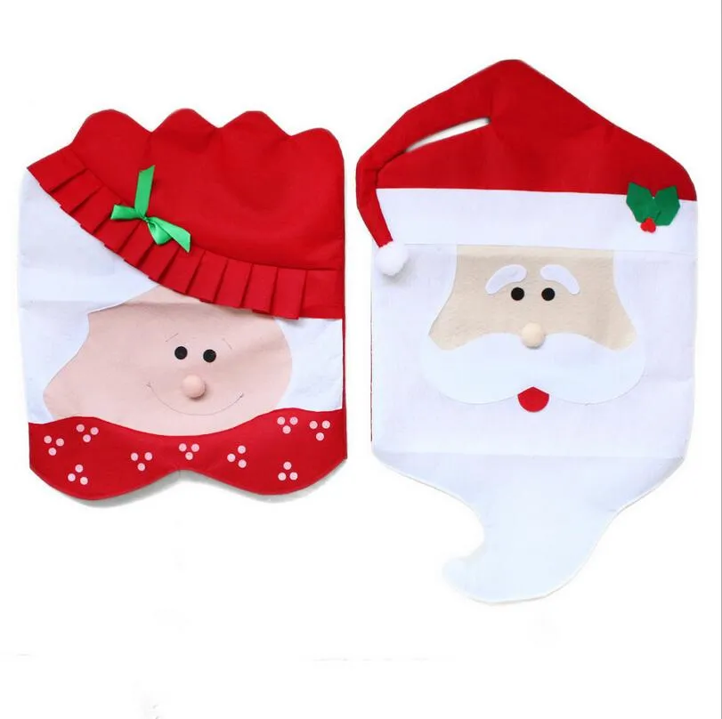 Santa Claus Chair Covers Christmas Paar Doek Eettafel Decoraties Kerstdecoratie Benodigdheden Kersthuis Chria Decoratie CT01