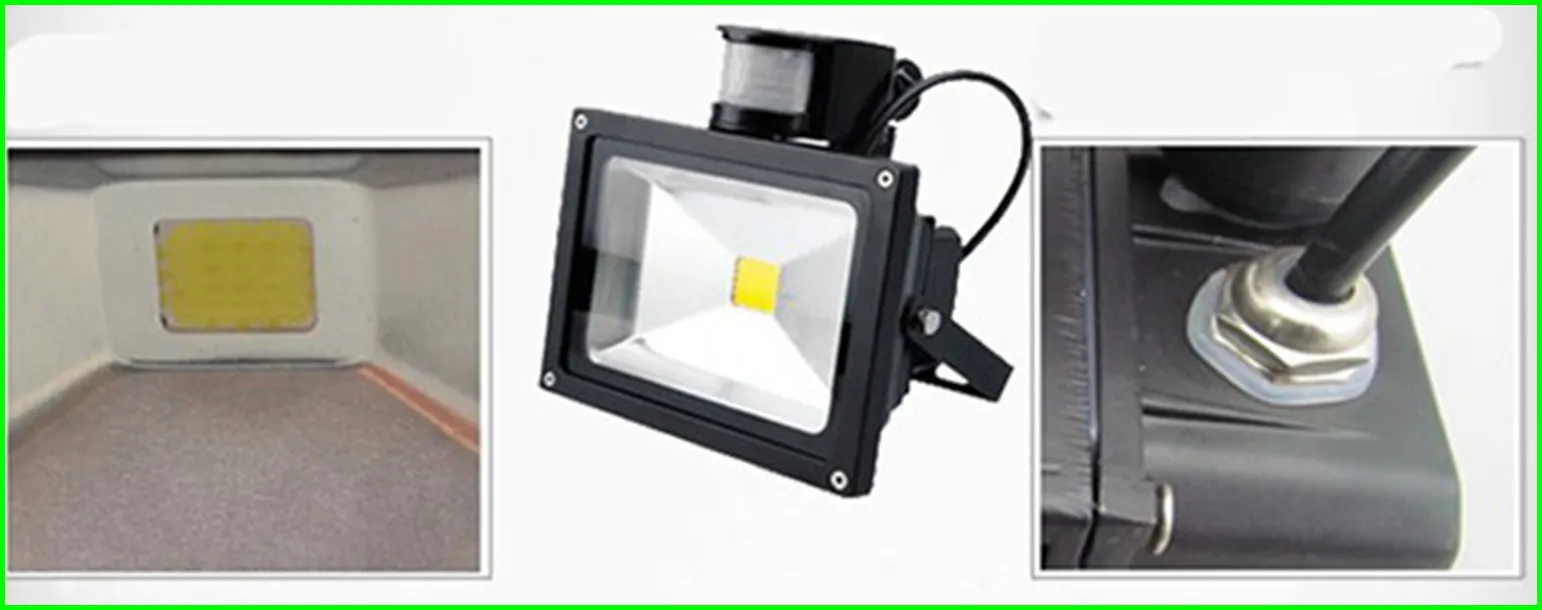 10W 20W 30W 50W PIR LED Floodlight Motion detective Sensor Outdoor Landscape LED Flood light lamp waterproof IP65 85-265V Garden light