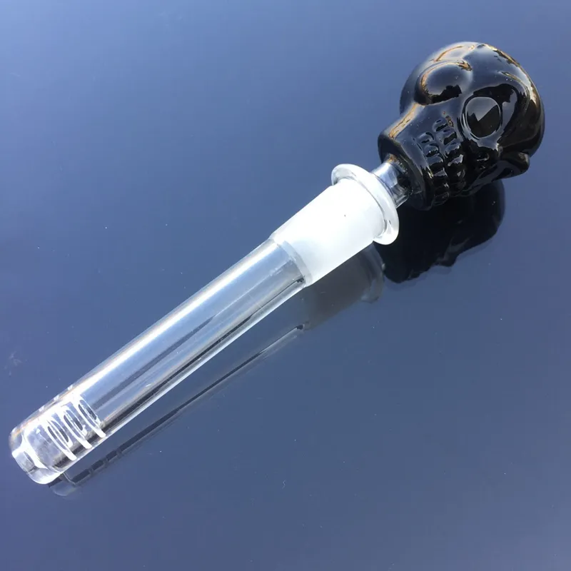 Design Skull 14mm Glasskålstycke Manlig skål för bägare Bongs Rökning Tillbehör 5 Färg Kan väljas