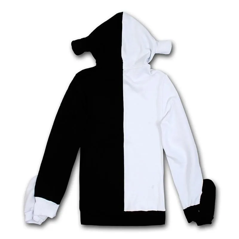 Dangan Ronpa Monobear Monokuma BlackWhite Bear Cosplay Costume Veste À Capuche